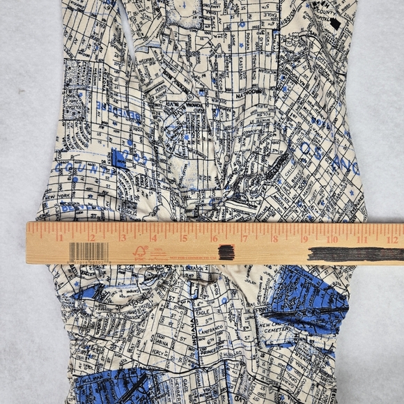 Urban Outfitters  Amaya Map Printed Twist Front Bodycon Dress - Picture 7 of 9